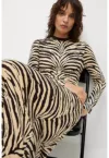 Rochie midi cu model animal print
