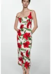 Rochie midi cu model floral Dulce