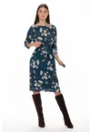 Rochie midi cu model floral Misha