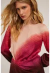 Rochie midi cu model in degrade