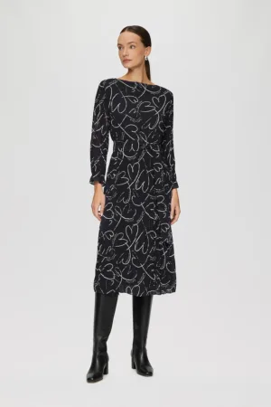 Rochie midi cu model inima