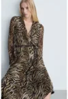 Rochie midi cu model leopard