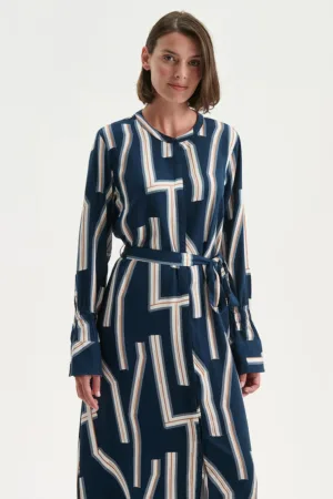 Rochie midi cu model si croiala in A