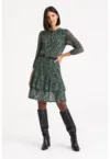 Rochie midi cu model si fronseuri