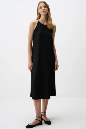 Rochie midi cu model uni