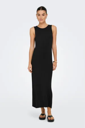 Rochie midi cu model uni - fara maneci
