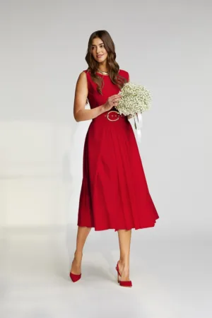 Rochie midi cu o curea asortata Vienna
