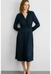 Rochie midi cu pliuri