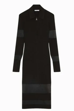 Rochie midi cu segmente transparente