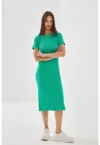 Rochie midi cu slit lateral