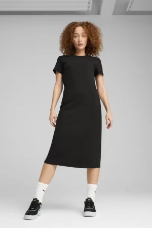 Rochie midi cu slituri pe partea din spate
