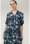 Rochie midi cu snur in talie