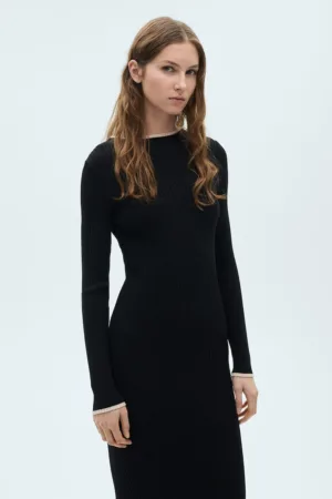 Rochie midi cu striatii