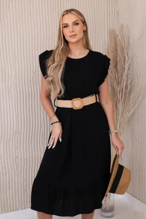 Rochie midi cu volane -