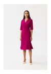 Rochie midi dama -  Bohodawc - pruna