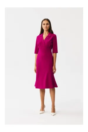 Rochie midi dama - Bohodawc - pruna
