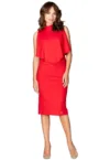 Rochie midi dama  Kahervydd K480 rosie