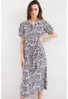 Rochie midi dama HiCCUP - viscoza - imprimeu floral