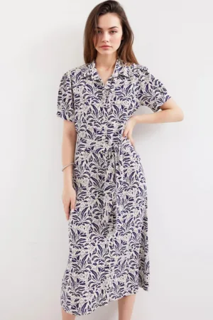 Rochie midi dama HiCCUP - viscoza - imprimeu floral