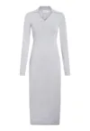 Rochie midi de lana cu decolteu in V