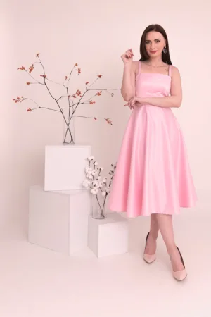 Rochie midi de satin Sofia
