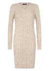 Rochie midi din amestec de lana