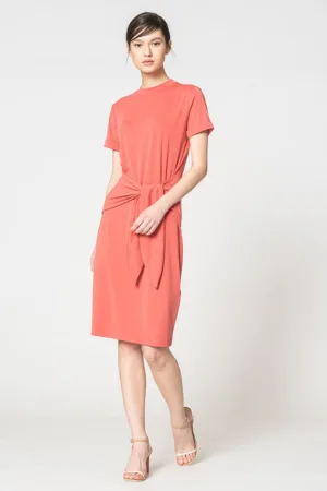 Rochie midi din amestec de modal cu cordan