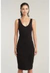 Rochie midi din bumbac organic cu croiala cambrata