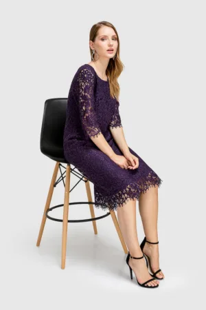 Rochie midi din dantela