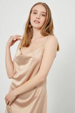 Rochie midi din satin - 56465