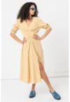 Rochie midi din tencel