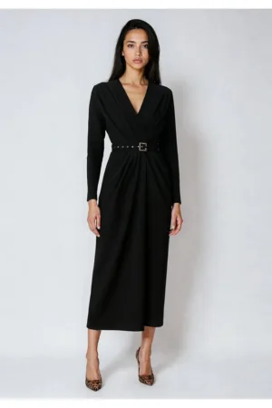 Rochie midi drapata Amaris