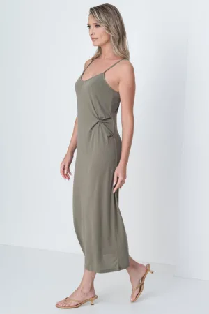 Rochie midi dreapta cu bretele inguste Canora