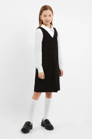 Rochie midi dreapta cu decolteu in V