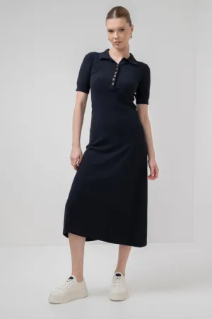 Rochie midi dreapta din amestec de bumbac Cesena