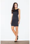 Rochie midi  eleganta - mulata - neagra - poliester