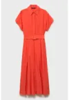 Rochie midi evazata cu curea