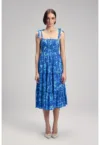 Rochie midi evazata cu model floral