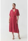 Rochie midi evazata din amestec de modal
