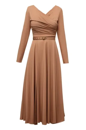 Rochie midi evazata din lyocell Sunday - Negru