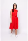 Rochie midi evazata fara maneci Viri