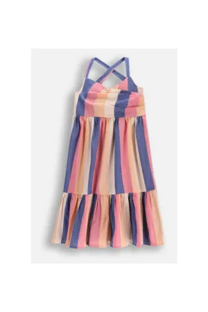 Rochie midi evazata - in dungi