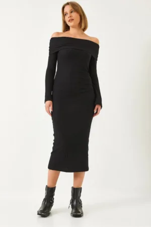 Rochie midi  fără bretele