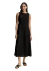 Rochie midi fara maneci din amestec de in