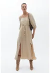 Rochie midi lejera cu decolteu patrat