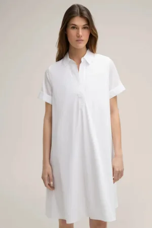 Rochie midi lejera - cu guler polo