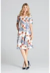 Rochie midi  model M673 107 - floral - multicolor - poliester 100%