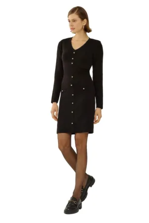 Rochie midi -  negru - jerseu