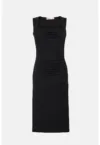 Rochie midi -  negru - poliester