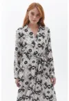 Rochie midi petrecuta cu model floral
